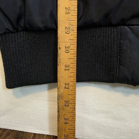 Levi Women's Puffer Coat S Navy Long Jacket Hooded Faux Fur urban utility scandi - Picture 9 of 12